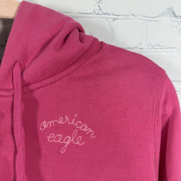 Vintage Y2K Athletic Hoodie Women XL Fuchsia Embroidered Floral Full Zip Jacket - Picture 4 of 16